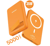 MICRODIA SNAPPower™ MagGo 35W, 5000mAh Magnetic Wireless Power Bank, 15W Wireless Output + 20W USB-C PD Output with Kickstand